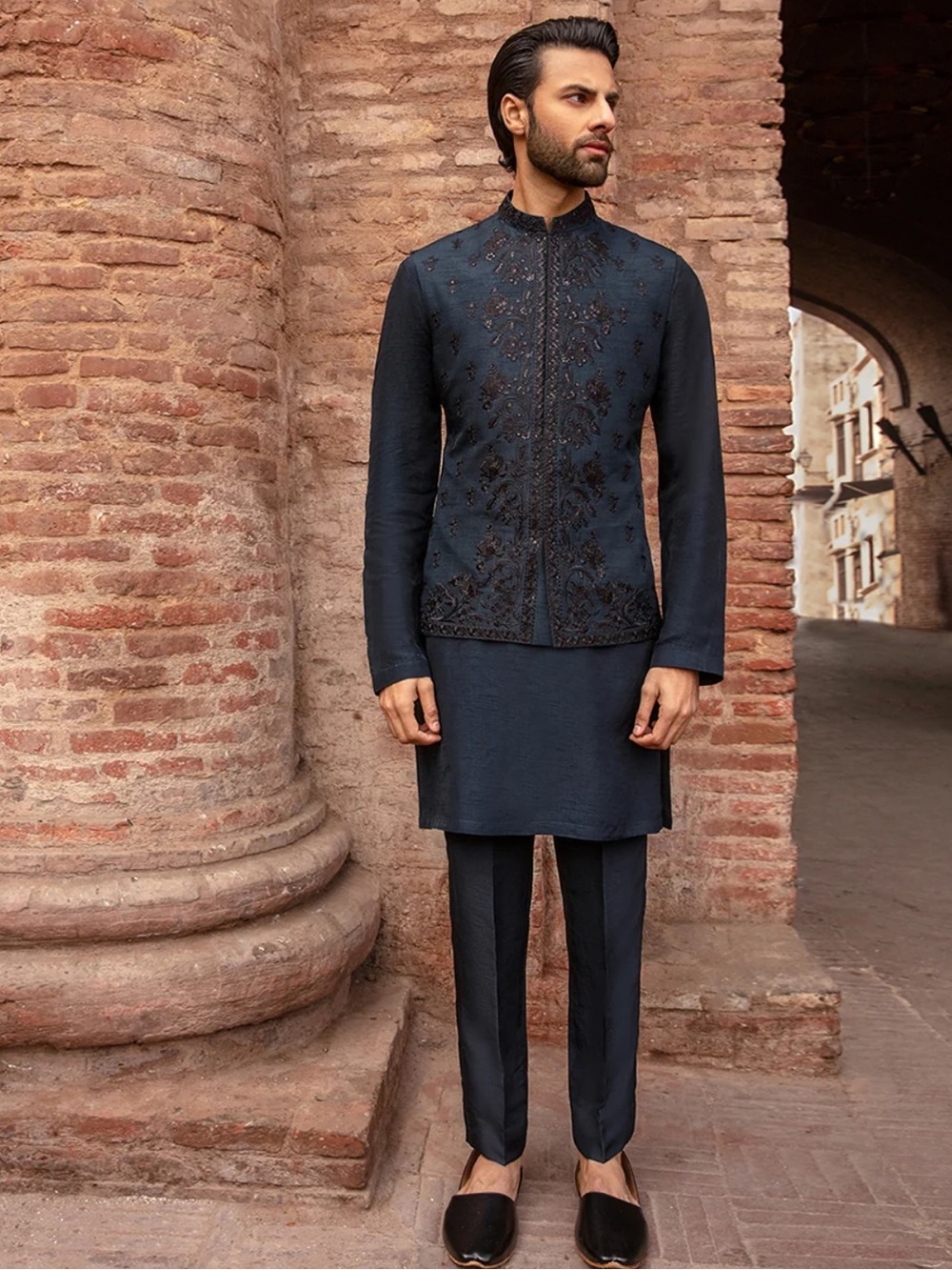 Faiza Saqlain Men’s Fancy Waistcoat Outfit